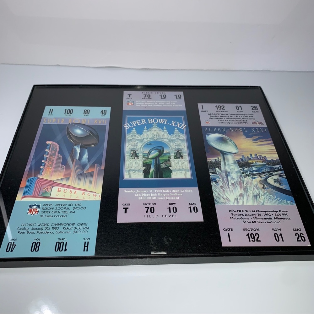 SB Super Bowl Redskins Chiefs Tickets Replica